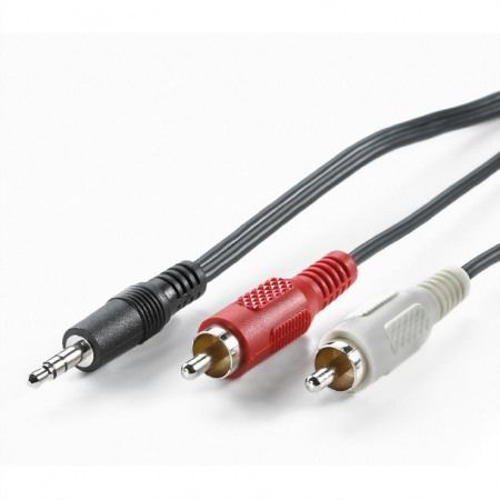 Cabluri cu Conectori - A_1128 Cablu Jack 3.5mm - 2 RCA 1.5 Metri