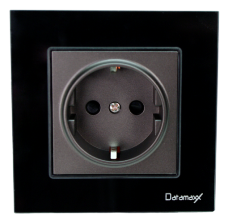 Prize Smart - A_1251 Priza Simpla Datamaxx cu rama din sticla si protectie pentru copii