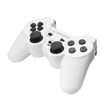 PC-Console-Periferice & Software - A_1653 EGG107W Gamepad Controller Esperanza Trooper cu vibratii PC/PS3 Alb