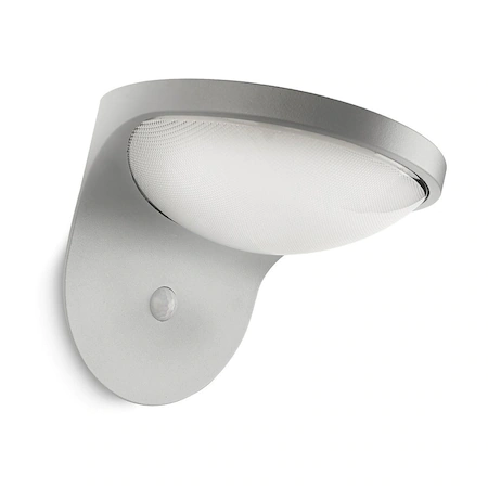 Iluminat - A_1722 Aplica de exterior Philips Dusk, LED integrat 1W, panou solar integrat, IP44, Gri