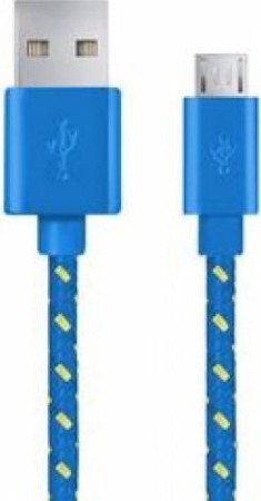 Cabluri si Adaptoare Telefoane - A_2714 EB181B Cablu USB Micro USB Braided 2M Esperanza Albastru