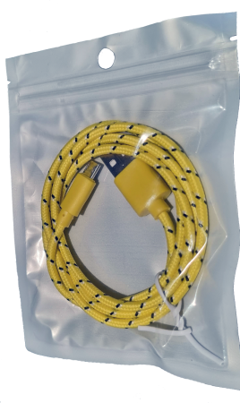 Cabluri si Adaptoare Telefoane - A_2722 Cablu de incarcare si transfer de date Premium Datamaxx lungime 1 metru pentru telefon/tableta Android conector USB, conector Micro USB galben invelis din compozit de nailon