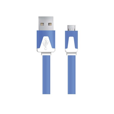 Accesorii Telefoane - A_2743 EB183B Cablu Micro USB Flat 1M Esperanza Albastru