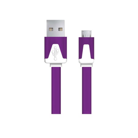 Accesorii Telefoane - A_2746 EB183V Cablu Date+incarcare micro usb premium flat braided albastru