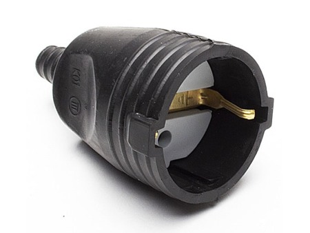 Iluminat si Electrice - A_3192 Cupla Schuko Cauciucata Neagra