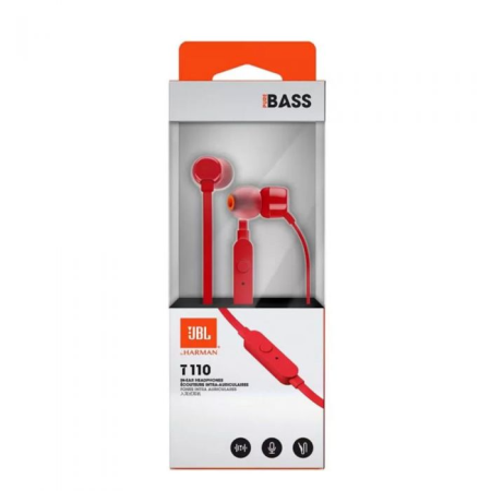 Laptop, Tablete & Telefoane - A_4074 Casti Audio In Ear JBL Tune 110, Cu fir, Rosu