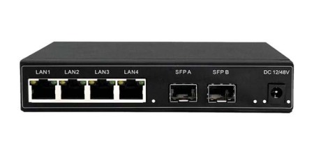 Retelistica - A_4177 Switch DATAMAXX 10/100M 4 porturi POE+ si 2 porturi uplink gigabit SFP 1.25 Gbps 72W