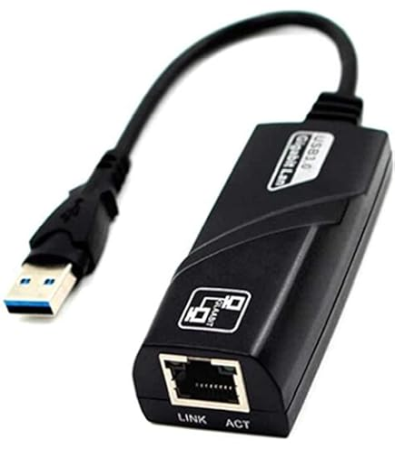 Accesorii Laptop - Adaptor convertor Datamaxx USB3.0 tata la Gigabit LAN RJ45 Ethernet mama negru