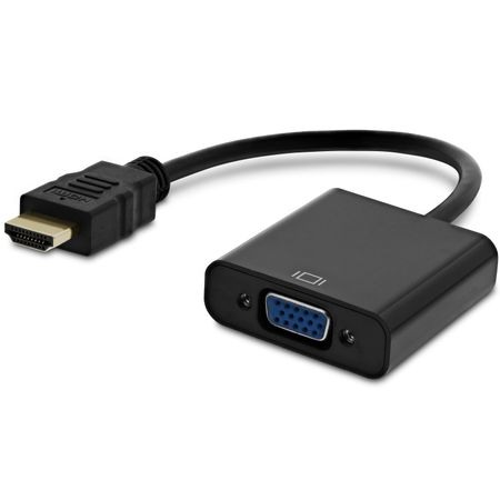 Cabluri cu Conectori - Adaptor, convertor semnal HDMI (digital) la VGA (analog) HDMI tata la VGA mama
