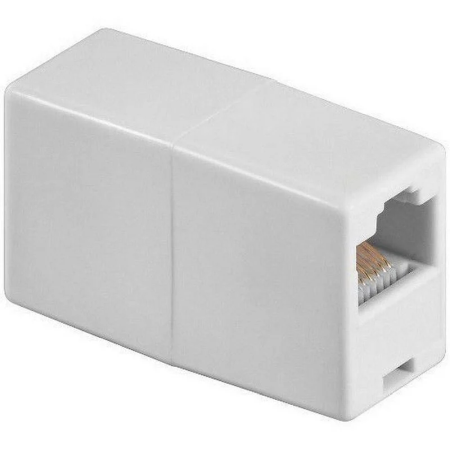 Conectori ( Mufe si Adaptori) - Adaptor prelungire RJ45 UTP/FTP CAT5E/CAT6 mama-mama alb
