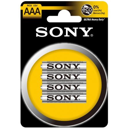 Baterii - Baterie Zn-Cb R03 Sony R03NUB4A Blister 4