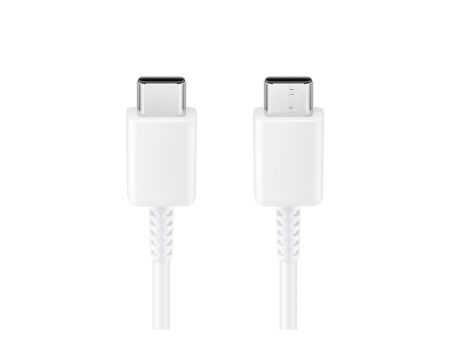 Cabluri si Adaptoare Telefoane - Cablu Date si Incarcare USB-C - USB-C Samsung EP-DA705 3A 1m Alb EP-DA705BWEGWW