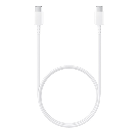 Cabluri si Adaptoare Telefoane - Cablu Date si Incarcare USB-C - USB-C Samsung EP-DA705 3A 1m Alb EP-DA705BWEGWW