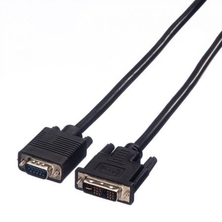 Cabluri cu Conectori - Cablu DVI Tata 24+5 - VGA Mama 15pin 1.8M