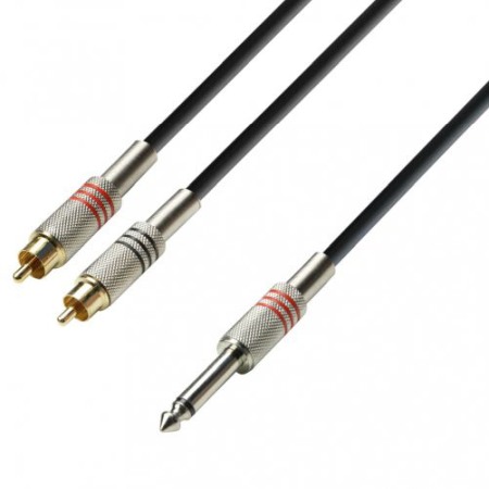 Cabluri si adaptoare Audio Video - Cablu Jack 3.5mm - 2 RCA 3 Metri Mufe Metalice