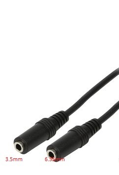 Cabluri cu Conectori - Cablu Jack 3.5mm Mama - 6.35mm Mama OD6 10 Metri