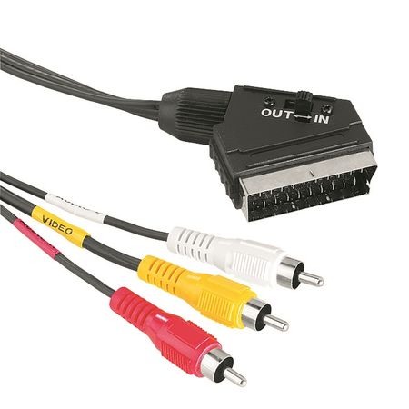 Cabluri cu Conectori - Cablu SCART Tata - 3xRCA Tata 3 Metri