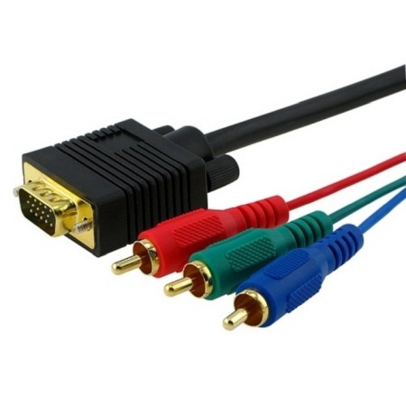 Cabluri cu Conectori - Cablu VGA Tata - 3 RCA Tata 1 Metru