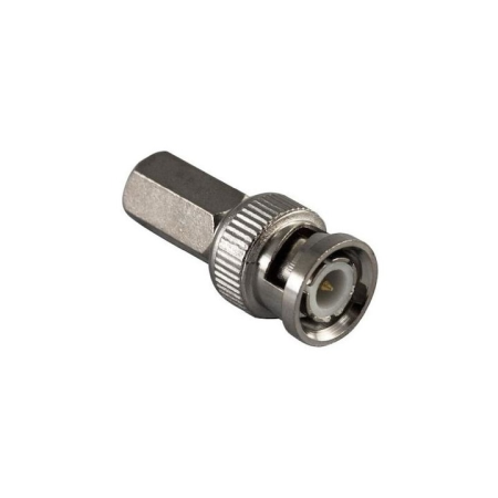 Accesorii Supraveghere, Securitate si Control Acces - Conector (Mufa) BNC Tata metal rasucire pe cablu coaxial RG59