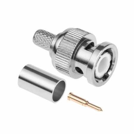 Conectori ( Mufe si Adaptori) - Conector (Mufa) BNC Tata RG58 cu sertizare 50 Ohm