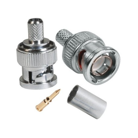 Accesorii Supraveghere, Securitate si Control Acces - Conector (Mufa) BNC Tata RG59 cu sertizare 50 Ohm