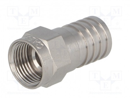 Conectori ( Mufe si Adaptori) - Conector (Mufa) F tata cu sertizare, 7 mm, cu garnitura cauciuc pentru cablu RG6 75 Ohm