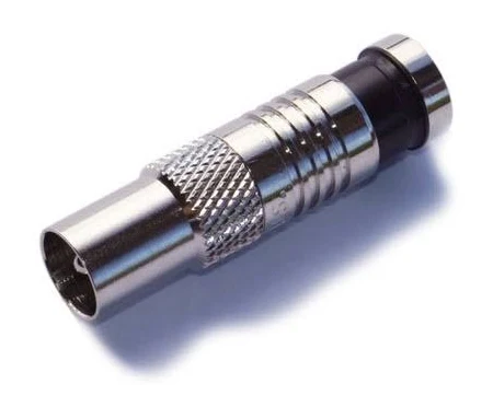 Conectori ( Mufe si Adaptori) - Conector (Mufa) TV tata cu compresie, 7 mm, cu garnitura cauciuc pentru cablu RG6 75 Ohm