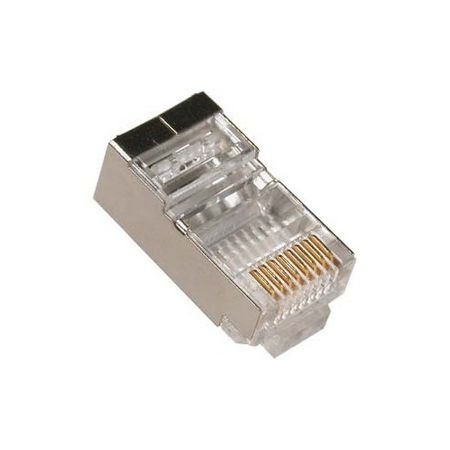 Conectori ( Mufe si Adaptori) - Conector (Mufa) UTP/FTP RJ45 CAT5E ecranaj metalic pachet 100 buc