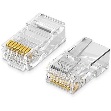 Conectori ( Mufe si Adaptori) - Conector (Mufa) UTP/FTP RJ45 CAT5E pachet 10 buc