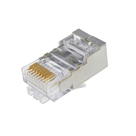 Conectori ( Mufe si Adaptori) - Conector (Mufa) UTP/FTP RJ45 CAT6 ecranaj metalic pachet 100 buc