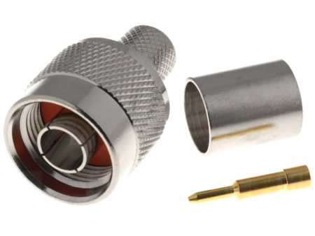 Accesorii Supraveghere, Securitate si Control Acces - Conector N Mufa Tata dreapta cu sertizare (crimpare) pentru cablu RG213 NC-006 50 Ohm