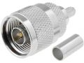 Accesorii Supraveghere, Securitate si Control Acces - Conector N Mufa Tata dreapta cu sertizare (crimpare) pentru cablu RG58 NC-004