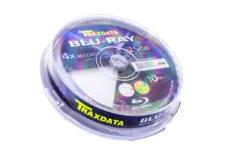 Blu-Ray - DVD Bluray Printabil 25GB 4X TRAXDATA 10 cakebox