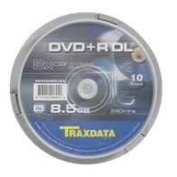 Medii Stocare - DVD+R 8,5GB 8X Traxdata Dual Layer Cake Box 10