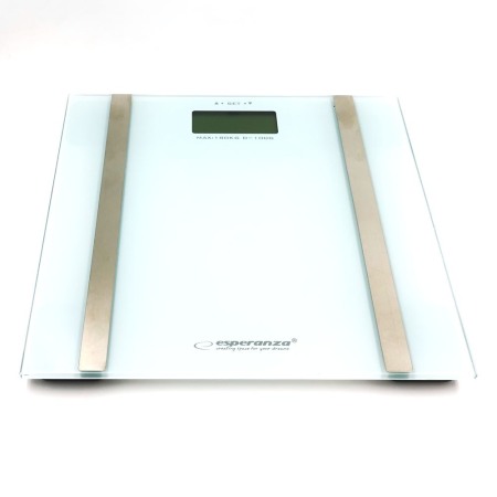 Cantare Corporale - EBS018W Cantar corporal de baie Esperanza Fat Scale Samba sticla securizata 180kg Alb Sarcina maxima 180 kg, Afisaj Digital
