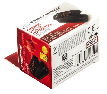 Tensiometre - ECO001 Puls-oximetru Esperanza Oxygen SPO2 35%-99% antisoc Display LED Negru