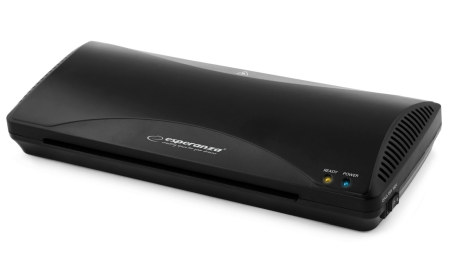 Laminatoare - EFL001 Laminator A4 Esperanza Infinity la rece/la cald 250 mm/min Negru 80-125 microni, include 5 folii pentru laminare
