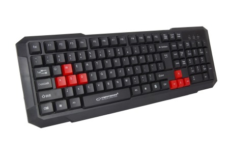 Tastaturi - EGK102R Tastatura gaming Aspis Esperanza, interfata USB, Negru/Rosu