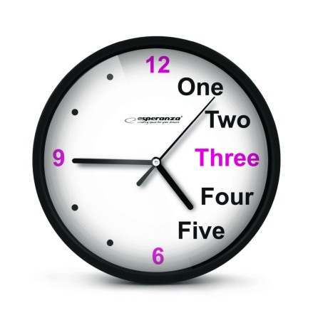 Ceasuri decorative - EHC014K Ceas decorativ de perete Esperanza Praga, Mecanism cu cuart, Diametru 20 cm, Negru