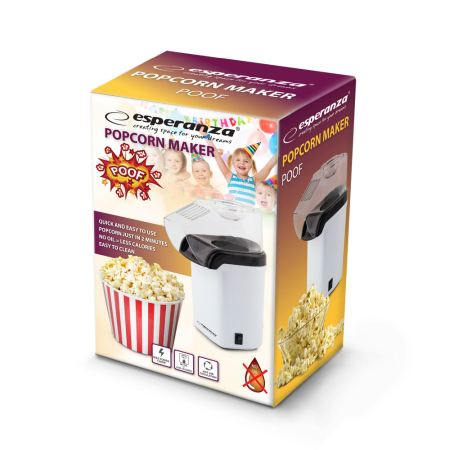 De Bucatarie - EKP005W Aparat de facut popcorn Esperanza Poof 1200 W alb