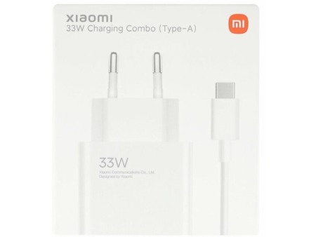 Incarcatoare Telefoane - Incarcator cu Adaptor si Cablu Type-C pentru Xiaomi 33W, Charger Travel Adapter, Super Fast Charging, Alb