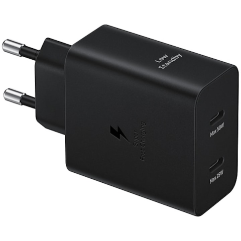 Incarcatoare telefon - Încărcător Samsung 50W Duo USB-C EP-T5020XBEGEU Super Fast Charging 2.0 Original