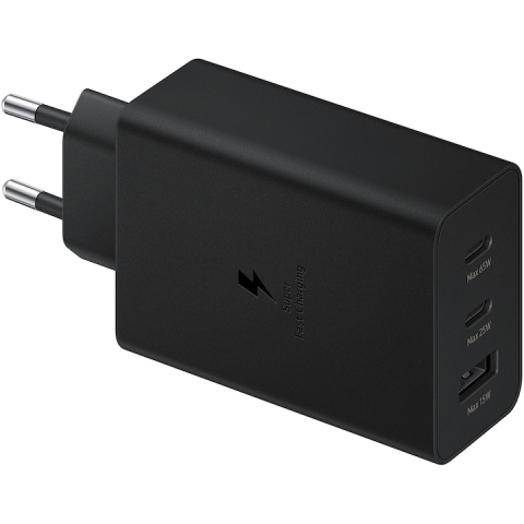 Încărcător Samsung 65W Trio EP-TA6530NBEGEU USB-C + USB-A Super Fast Charging 2.0 Original [1]