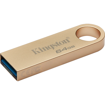Stick-uri USB - Memorie USB Kingston DataTraveler SE9 G3, 64GB, USB 3.2 Gen1, Metalic, Auriu DTSE9G3/64GB