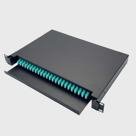 Retelistica - Optical Fiber Patch Panel ODF Datamaxx Multimode OM3 48 porturi LC/PC duplex 1U Complet Echipat