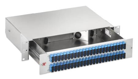 Cutii de distributie FTTH si ODF-uri - Optical Fiber Patch Panel ODF Datamaxx Multimode OM3 96 porturi SC/PC duplex 2U Complet Echipat