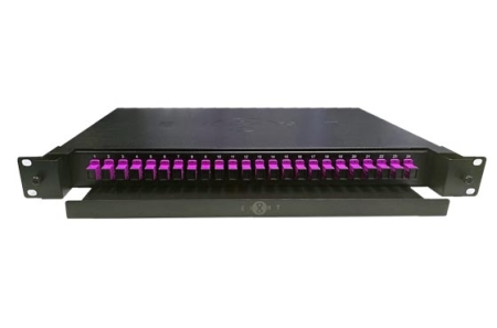Cutii de distributie FTTH si ODF-uri - Optical Fiber Patch Panel ODF Datamaxx Multimode OM4 24 porturi SC/PC simplex 1U Complet Echipat