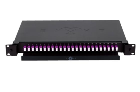 Cutii de distributie FTTH si ODF-uri - Optical Fiber Patch Panel ODF Datamaxx Multimode OM4 48 porturi LC/PC duplex 1U Complet Echipat
