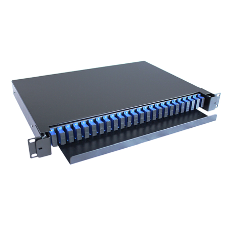 Cutii de distributie FTTH si ODF-uri - Optical Fiber Patch Panel ODF Datamaxx Singlemode 48 porturi SC/UPC duplex 1U Complet Echipat
