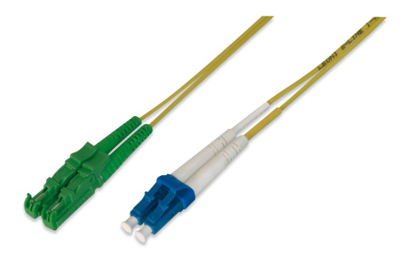 Retelistica - Patch Cord Fibra Optica Datamaxx Duplex Single Mode Manta LSZH semi-tight bufer LC/UPC - E2000/APC (LSH/APC) 9/125 10 metri